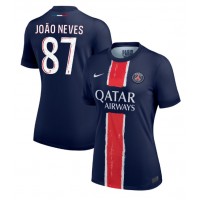 Maglia Calcio Paris Saint-Germain Joao Neves #87 Prima Divisa Donna 2024-25 Manica Corta